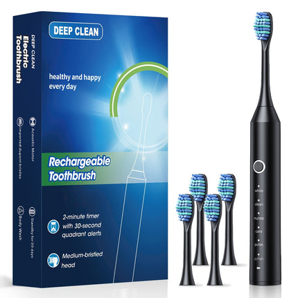Brosse à Dents Électrique Intelligente Rechargeable USB – 6 Modes de Nettoyage pour Adultes