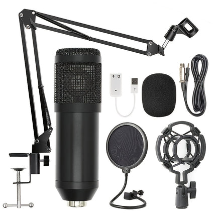 Microphone Condensateur BM-800 Filaire – Idéal pour Chant, Gaming et Enregistrement