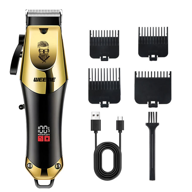 Tondeuse Électrique Vintage T9 pour Homme – Kit de Coupe Cheveux, Barbe et Nez Rechargeable