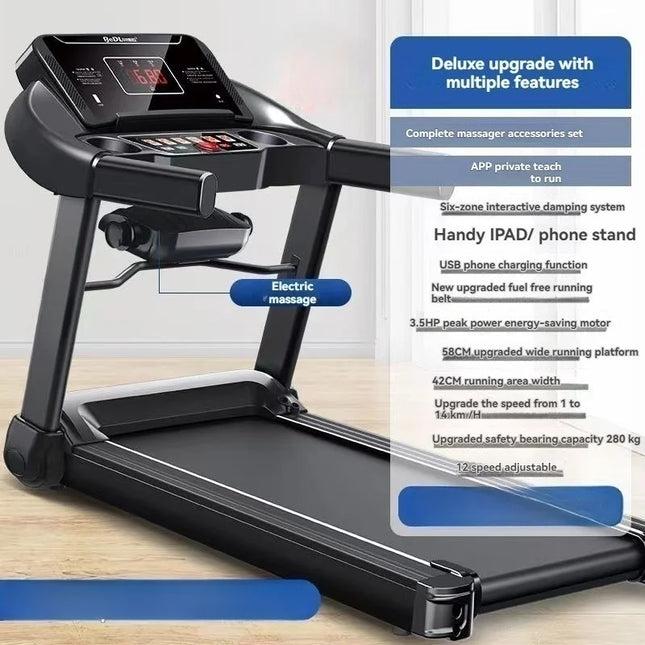 Tapis de Course Pliable Multifonction – Mini Treadmill Fitness Maison avec Bluetooth (220V)