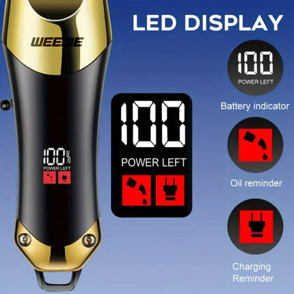 Tondeuse Électrique Vintage T9 pour Homme – Kit de Coupe Cheveux, Barbe et Nez Rechargeable