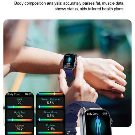 Montre Connectée Santé & Sport avec Écran AMOLED – Suivi d’Activité et Appels Bluetooth