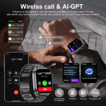 Montre Connectée Santé & Sport avec Écran AMOLED – Suivi d’Activité et Appels Bluetooth