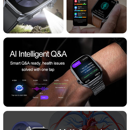 Montre Connectée Santé & Sport avec Écran AMOLED – Suivi d’Activité et Appels Bluetooth