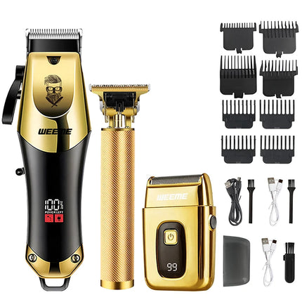 Tondeuse Électrique Vintage T9 pour Homme – Kit de Coupe Cheveux, Barbe et Nez Rechargeable