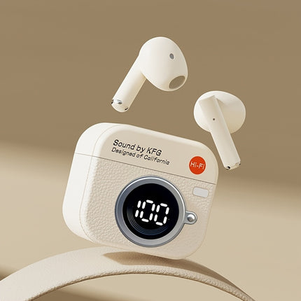 Écouteurs Bluetooth Q86 Sans Fil avec Écran Digital – Design Vintage et Boîtier de Charge