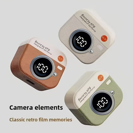 Écouteurs Bluetooth Q86 Sans Fil avec Écran Digital – Design Vintage et Boîtier de Charge