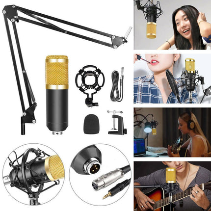 Microphone Condensateur BM-800 Filaire – Idéal pour Chant, Gaming et Enregistrement