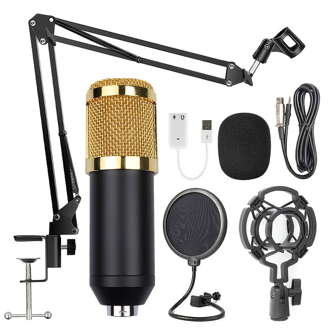 Microphone Condensateur BM-800 Filaire – Idéal pour Chant, Gaming et Enregistrement